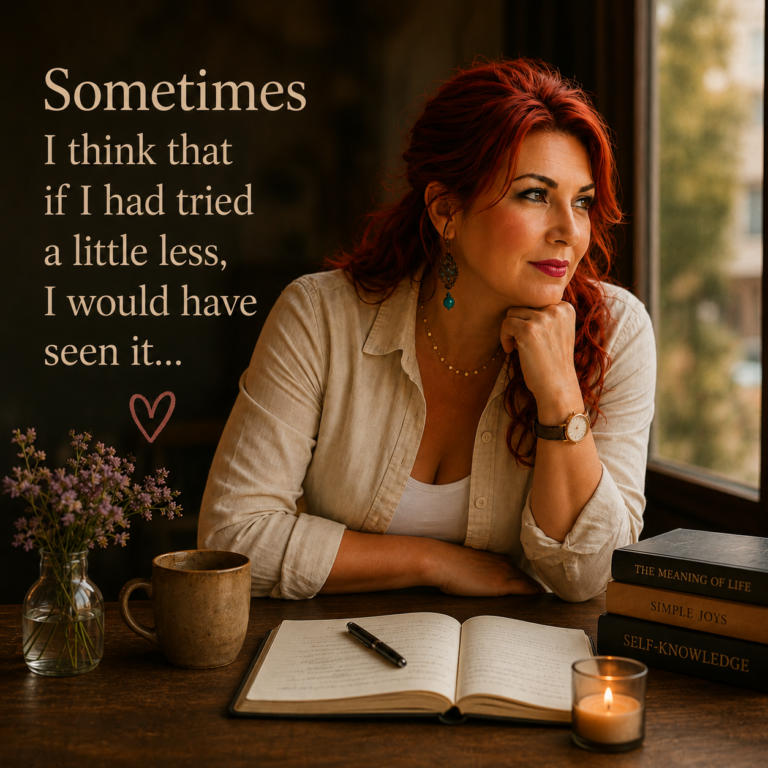 From My Notebook – There Was a Time I Believed I Had to Try Harder to Be Seen.